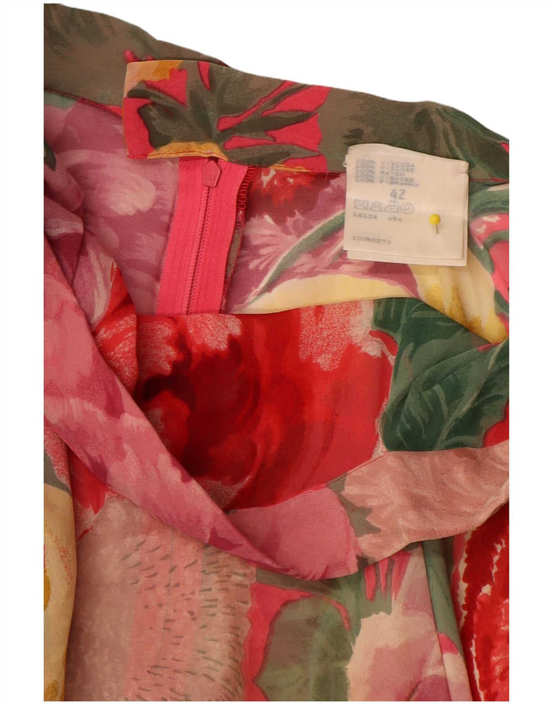 Set gonna vintage da donna in 2 pezzi IT 42 medio W26 floreale multicolore