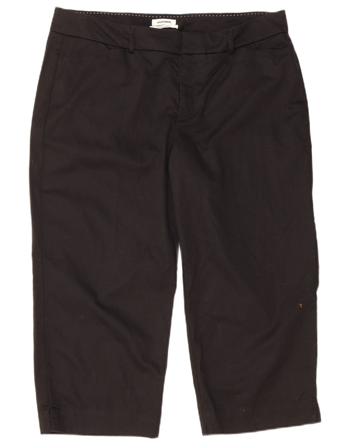 DOCKERS Pantaloni Capri Curvy a vita media da donna US 16 2XL W36 L21 Nero
