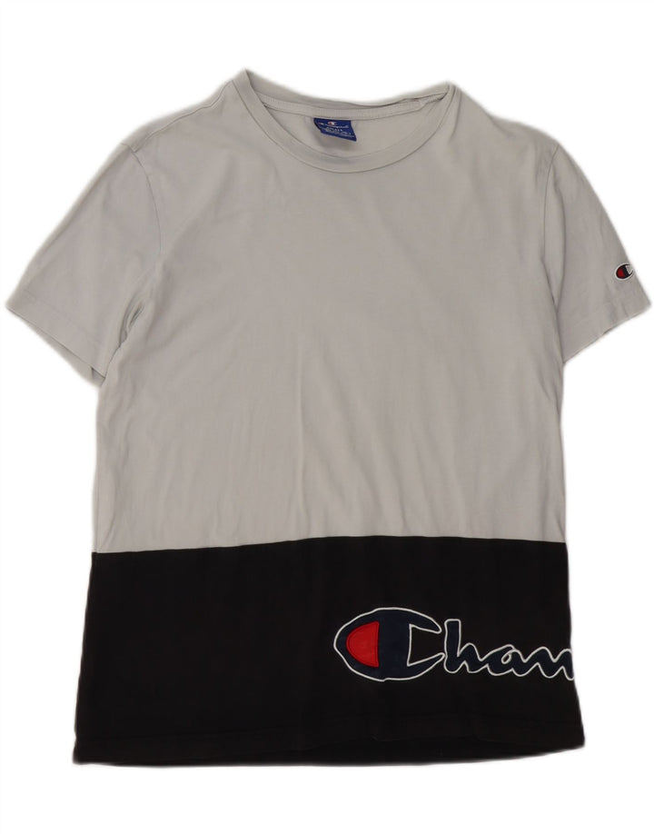 CHAMPION T-shirt grafica da uomo Top Small Black Colourblock