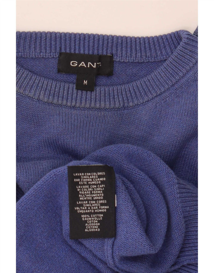 Maglione maglione girocollo da uomo Gant in cotone blu medio