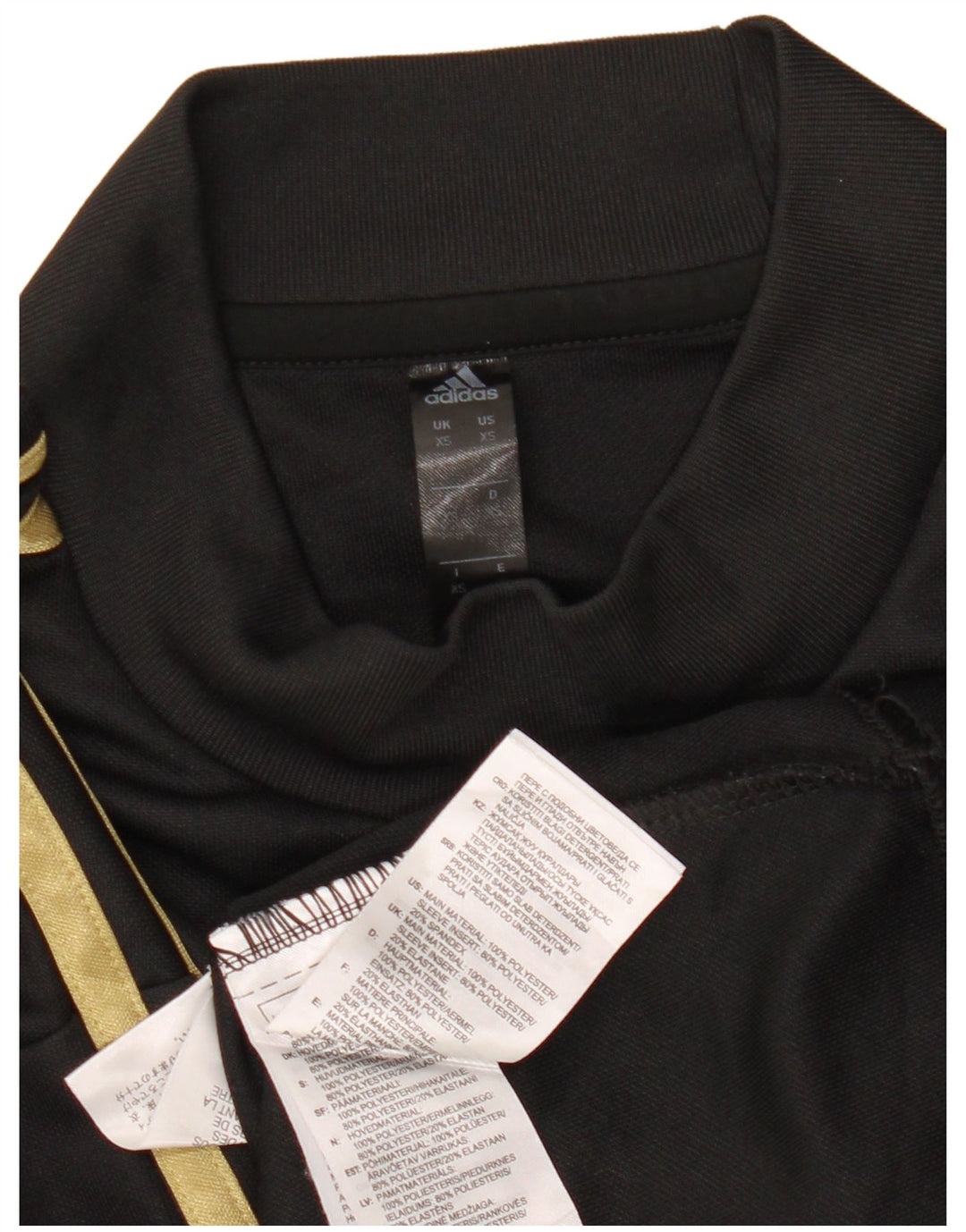 Maglia ADIDAS da uomo del Real Madrid a maniche lunghe XS in poliestere nero