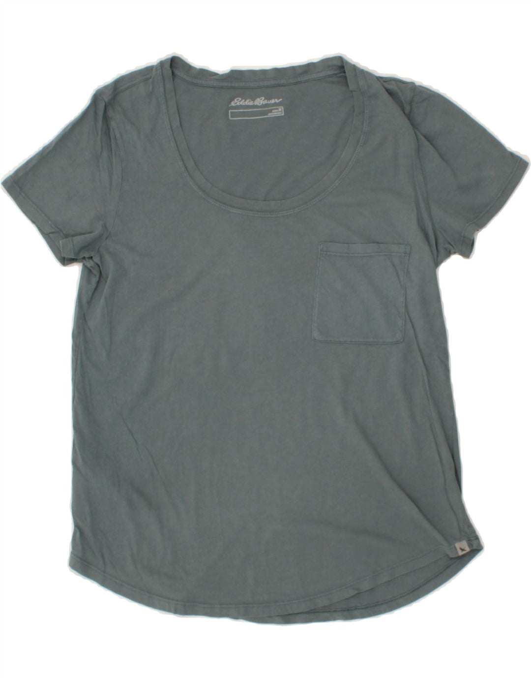EDDIE BAUER Womens T-Shirt Top UK 14 Medium Grey Cotton Vintage Eddie Bauer and Second-Hand Eddie Bauer from Messina Hembry 