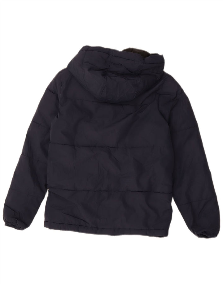 Giacca imbottita con cappuccio grafica Jack & Jones per ragazzi 11-12 anni blu navy