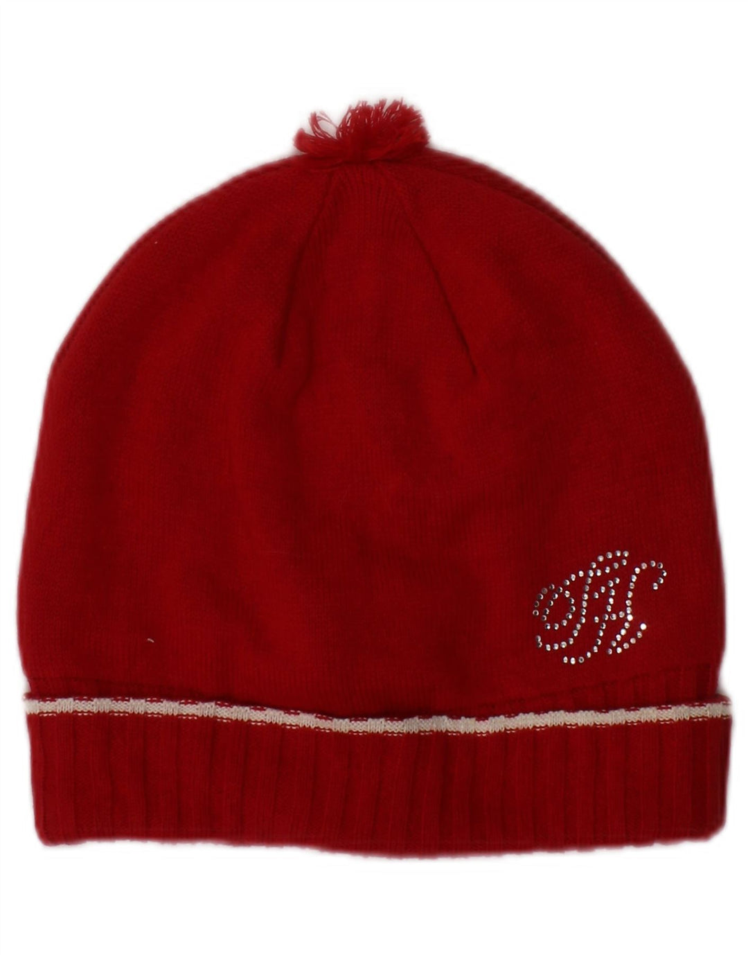 Tommy Hilfiger Donna Cappello Beanie Lavorato a Maglia Grande/XL Rosso Cotone