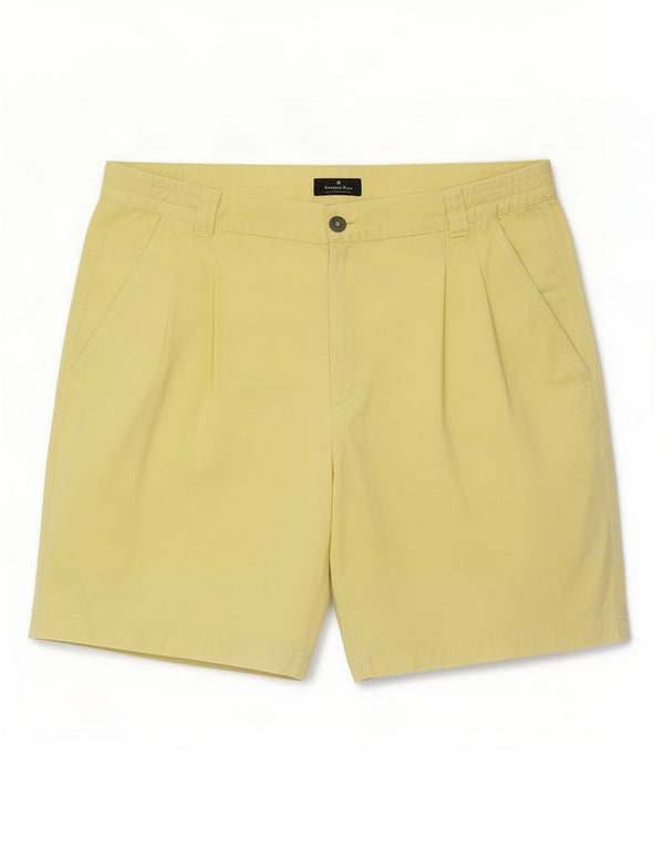 Ermenegildo Zegna Mens Chino Shorts IT 52 XL W34 Yellow Cotton