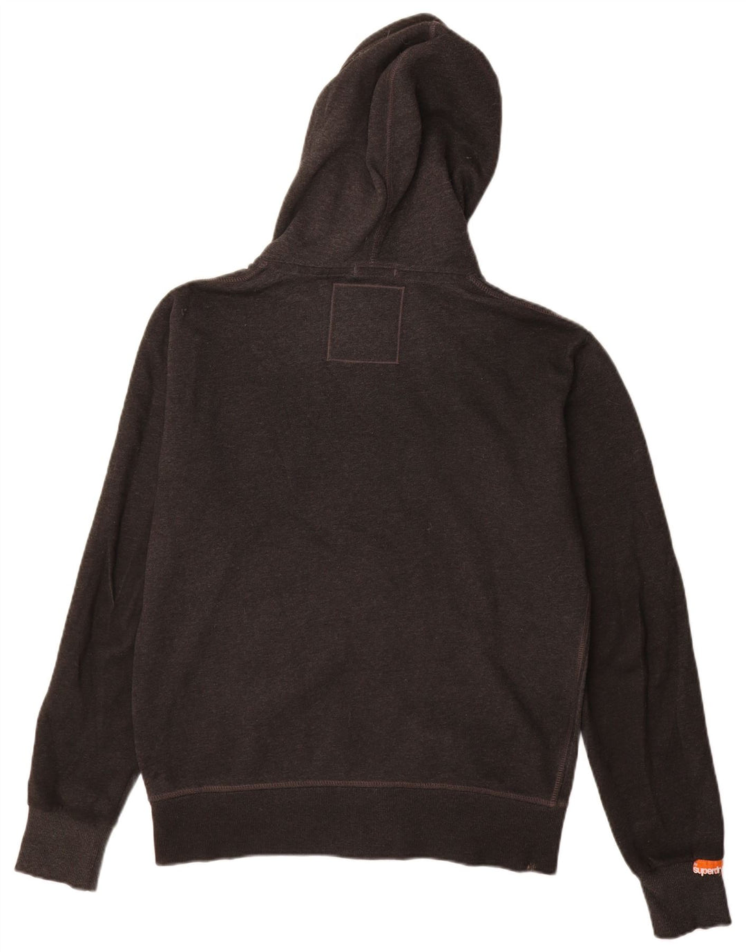 Maglione con cappuccio e zip da uomo SUPERDRY grande in cotone grigio