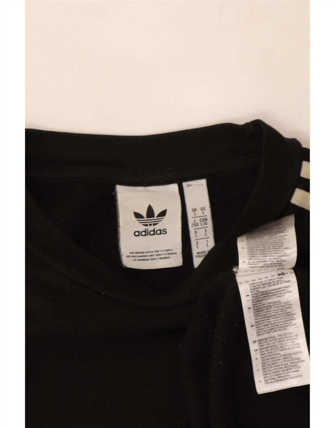Felpa Adidas Uomo Maglione Grande Cotone Nero