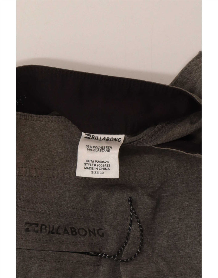 Pantaloncini da bagno da uomo Billabong Poliestere a righe grigio medio