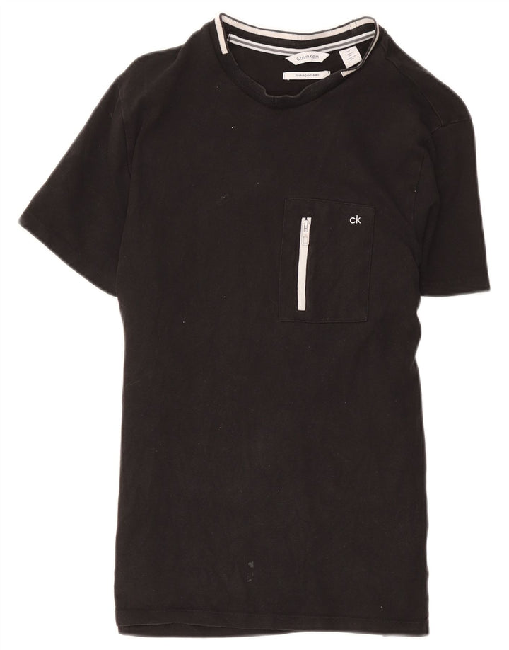 T-shirt da uomo Calvin Klein Top piccola in cotone nero