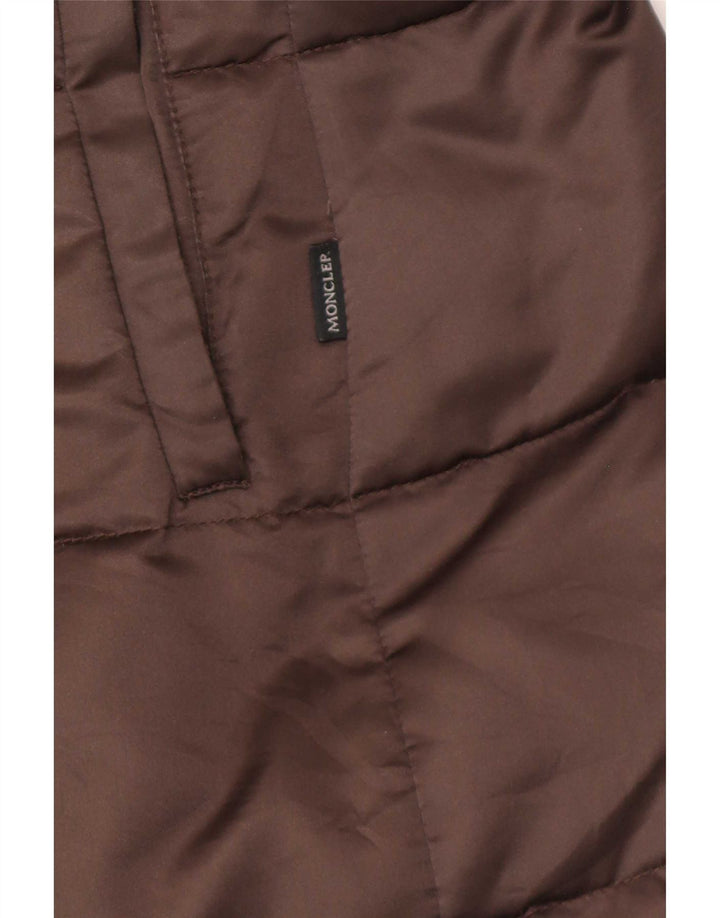 Cappotto imbottito da donna Moncler taglia 3 grande marrone