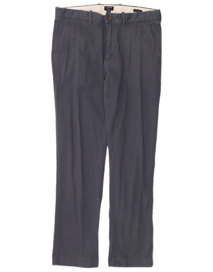 J. CREW Pantaloni chino dritti Flex da uomo W33 L32 cotone blu navy
