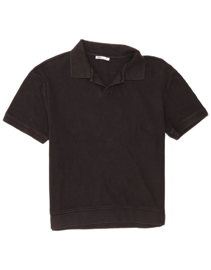 Polo Zara da uomo grande nera