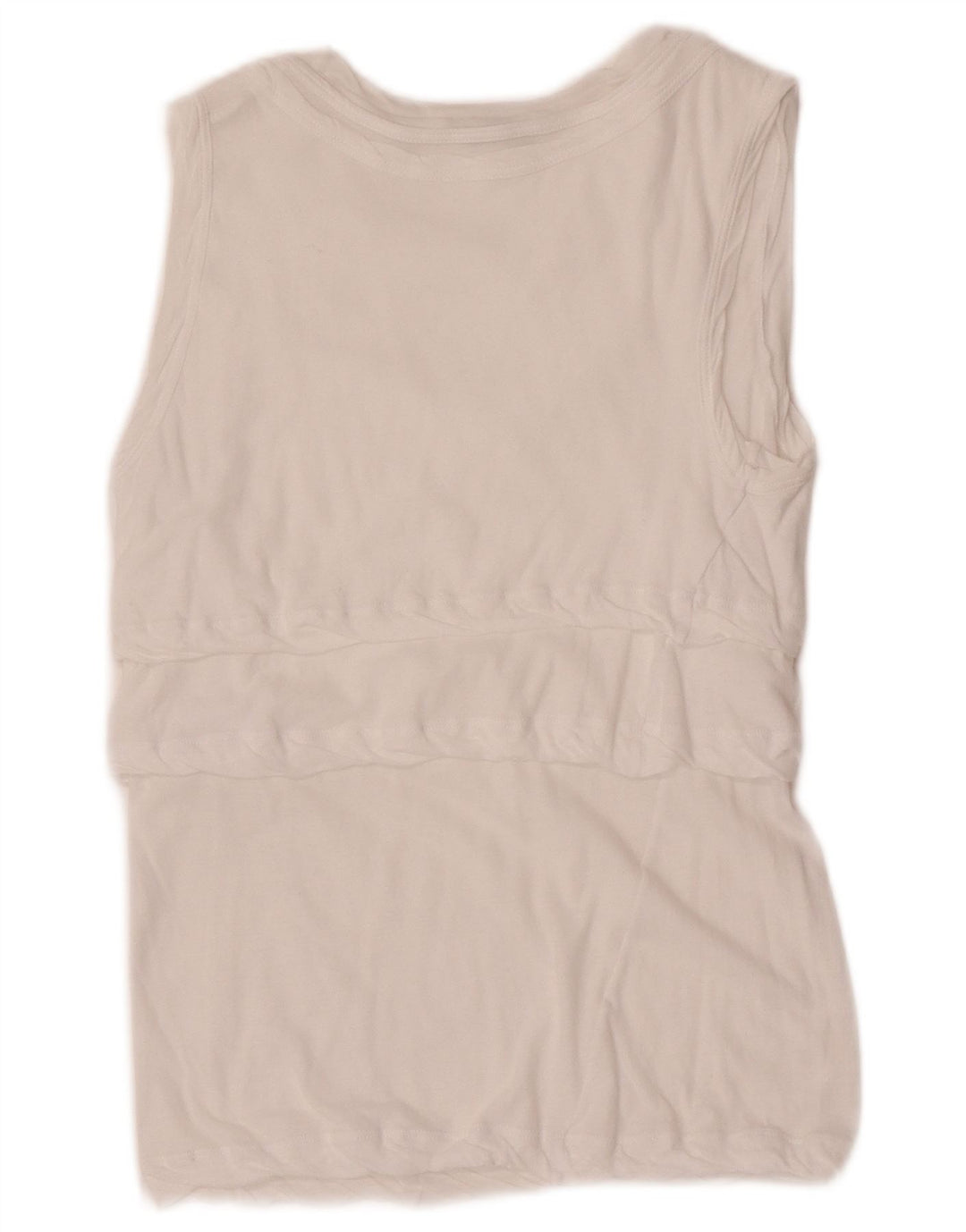 Aspesi Camicetta senza maniche corta da donna UK 8 Small Cotone bianco