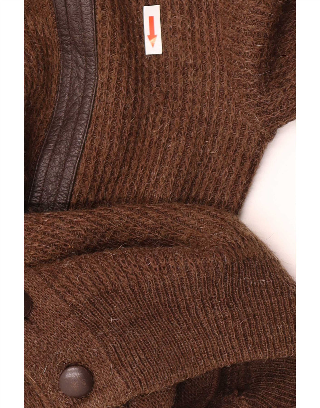 Maglione cardigan da uomo Marek grande acrilico marrone