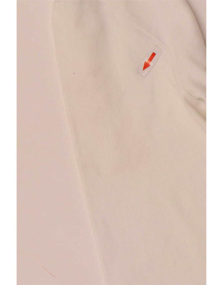 Top a maniche lunghe da donna Calvin Klein Jeans UK 10 piccolo bianco