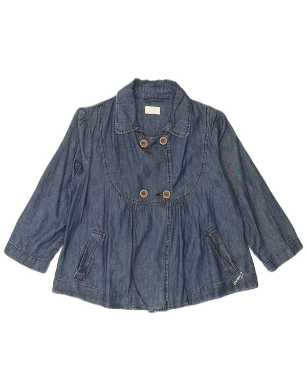 Cappotto da marinaio con maniche a 3/4 in denim da donna Carrera UK 10 piccolo cotone blu