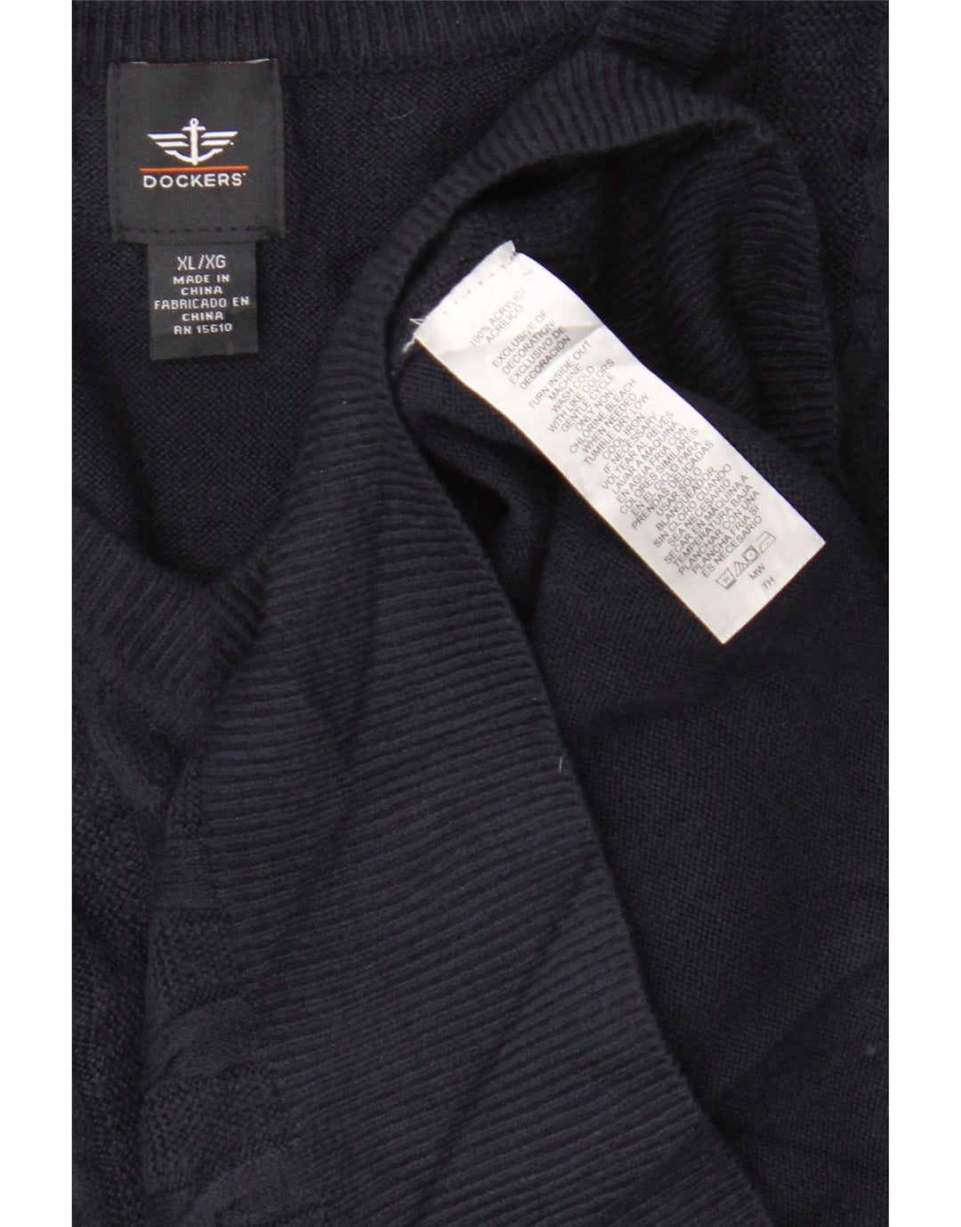 Canottiera da uomo Dockers XL in acrilico blu navy