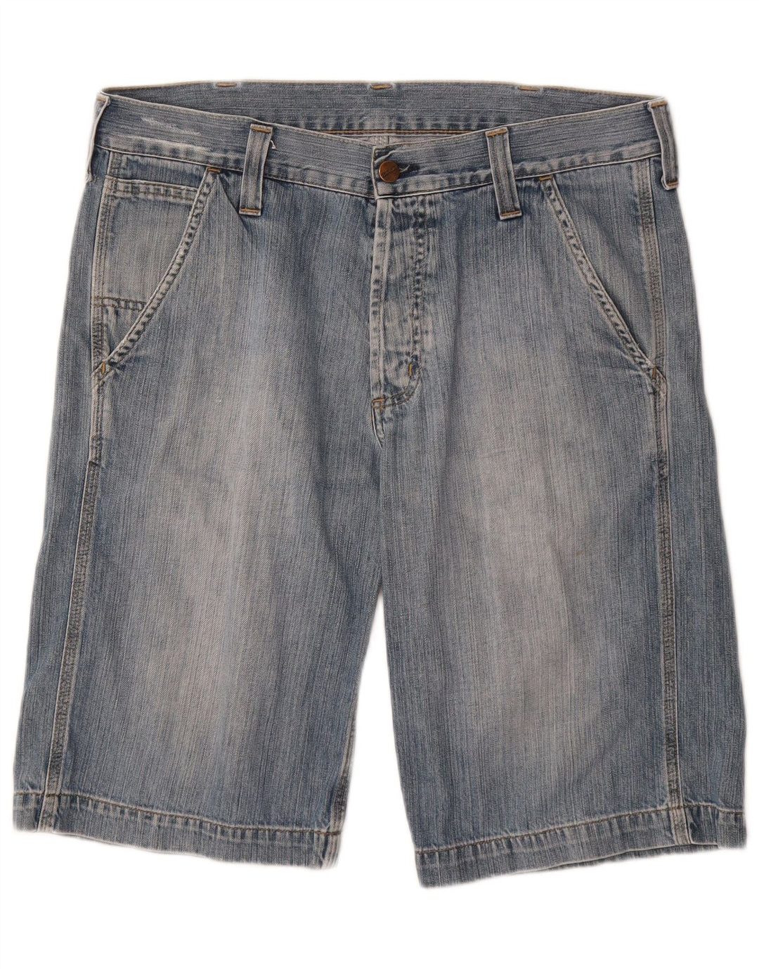 Bermuda da uomo CARHARTT in denim W30 cotone blu medio