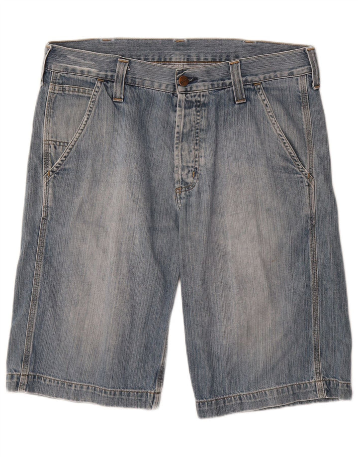 Bermuda da uomo CARHARTT in denim W30 cotone blu medio