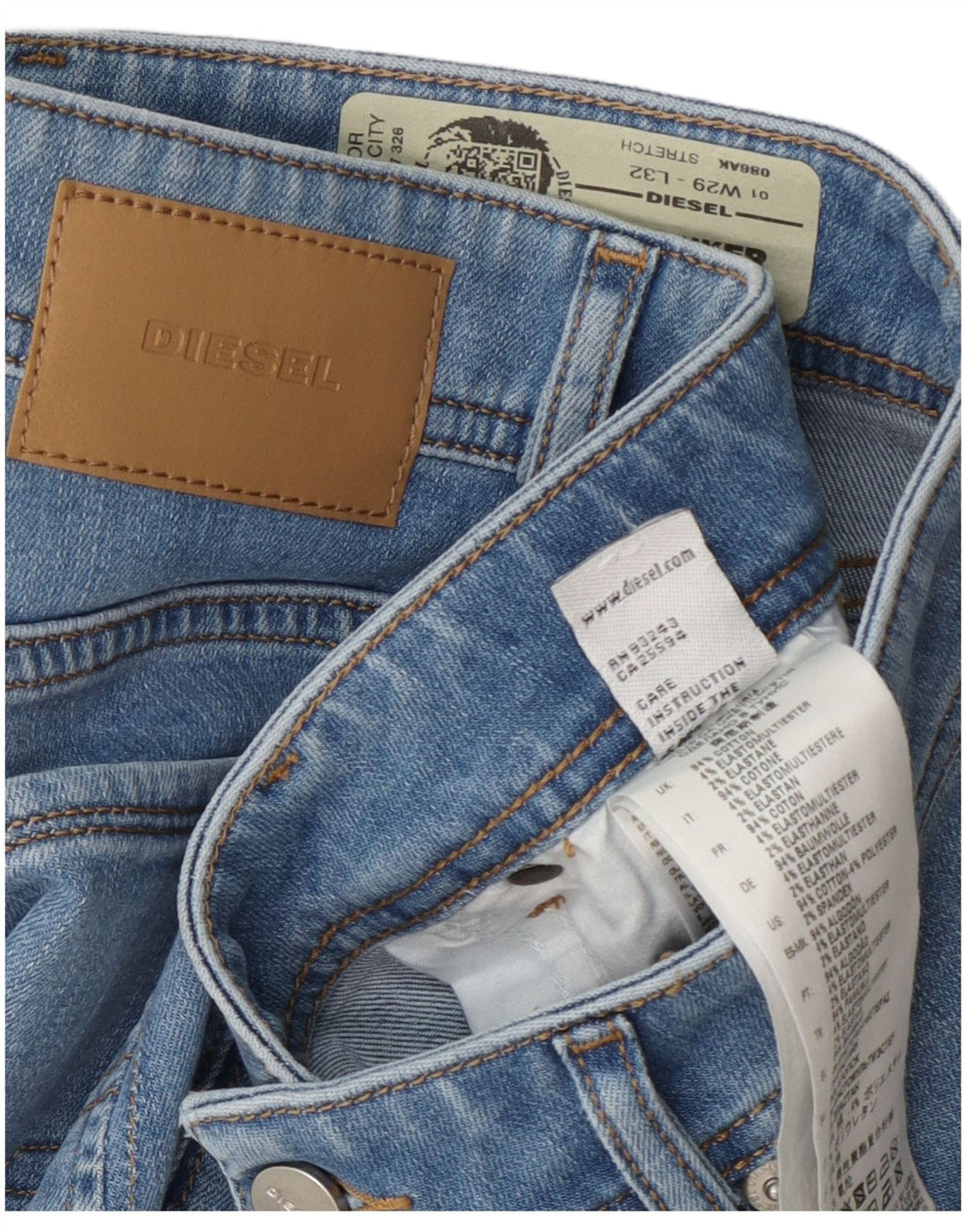 Jeans skinny da donna Diesel W29 L32 cotone blu
