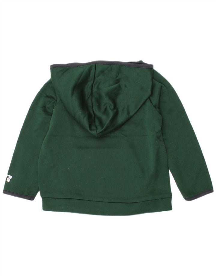Maglione con cappuccio grafico da ragazzo Russell Athletic, 2-3 anni, poliestere verde