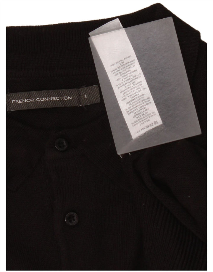 Maglione da uomo con collo alto French Connection, grande acrilico nero