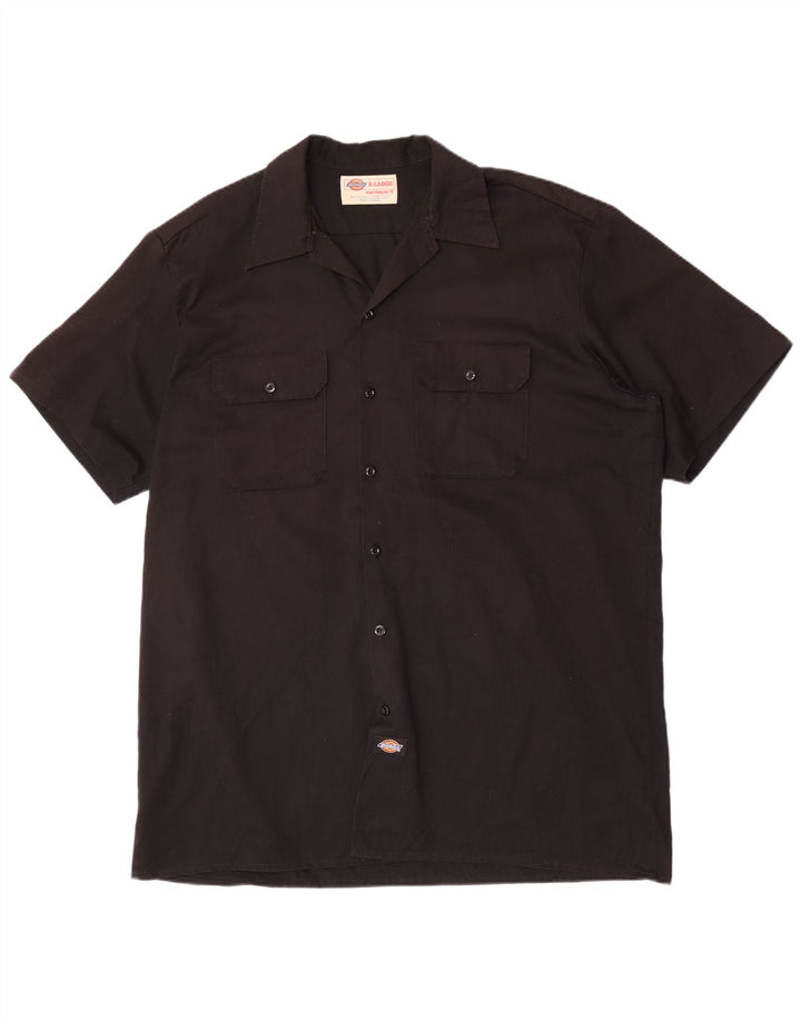 Camicia a maniche corte da uomo Dickies XL nera in poliestere