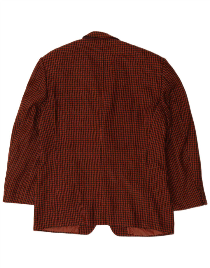 Giacca blazer da uomo a 2 bottoni Ermenegildo Zegna UK 42 XL pied de poule marrone
