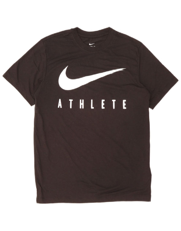 NIKE T-shirt grafica da uomo Dri Fit Top piccola in poliestere nero