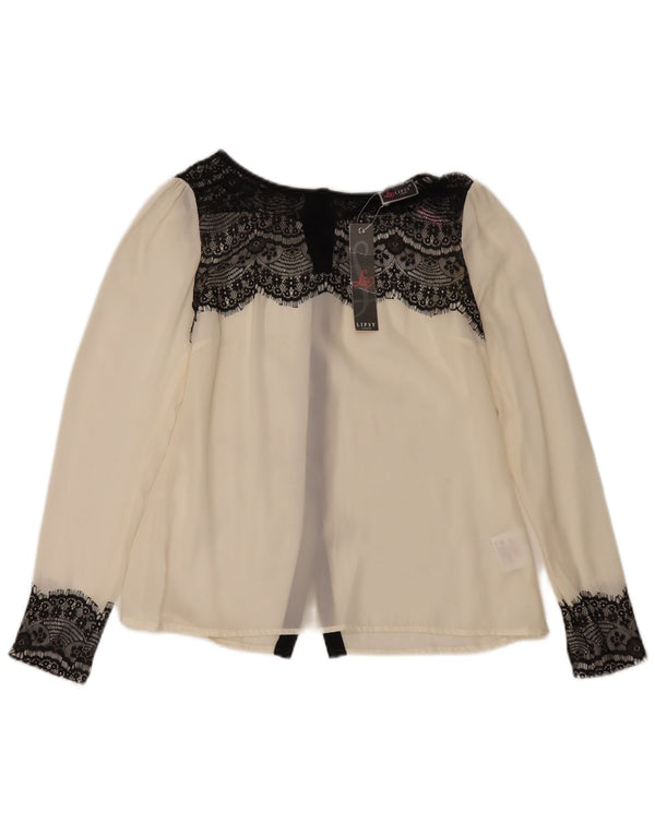Camicetta da donna Lipsy UK 12 Poliestere floreale bianco medio