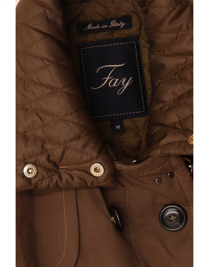 Cappotto doppiopetto militare da donna Fay UK 14 medio cachi