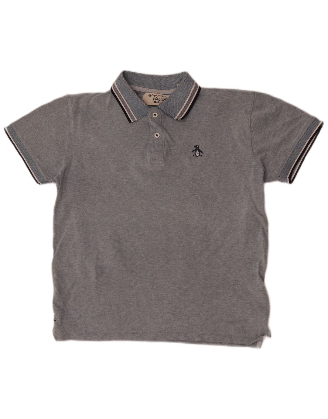 Polo Penguin da uomo vestibilità regolare in cotone grigio medio
