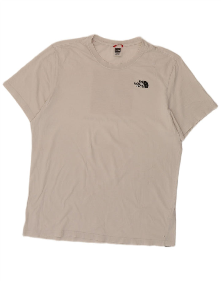 THE NORTH FACE T-shirt grafica da uomo Top XL in cotone bianco sporco