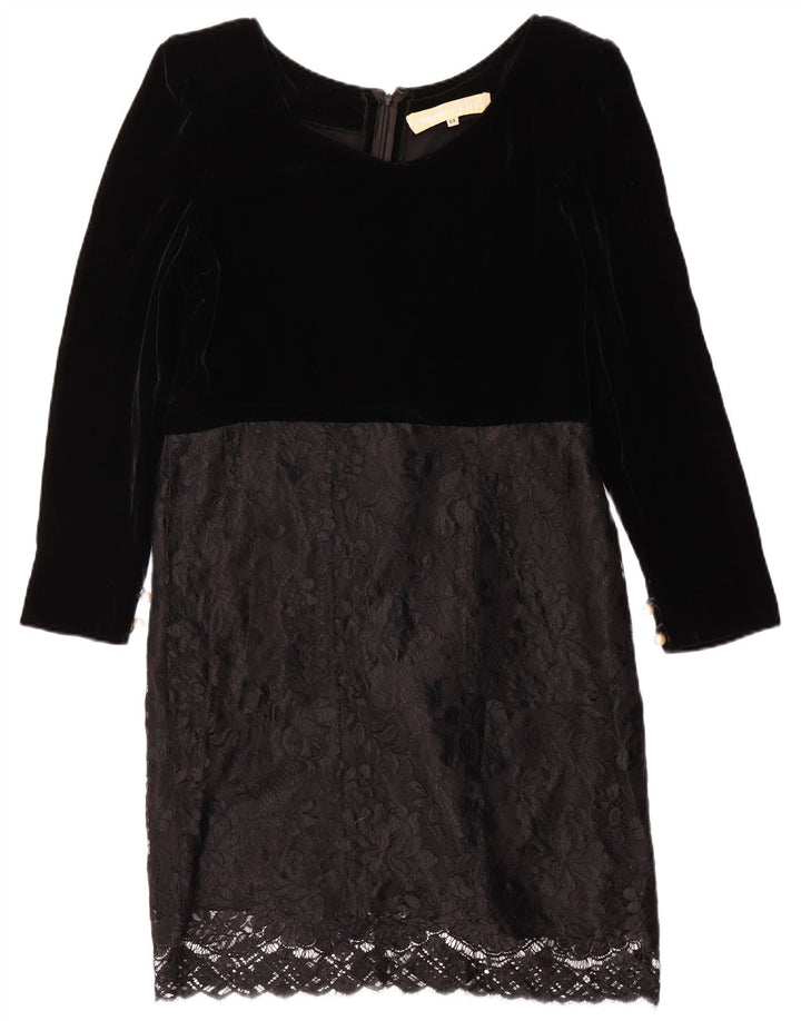 Abito a trapezio a maniche lunghe da donna Clara Della Giovanna IT 44 Medio Nero
