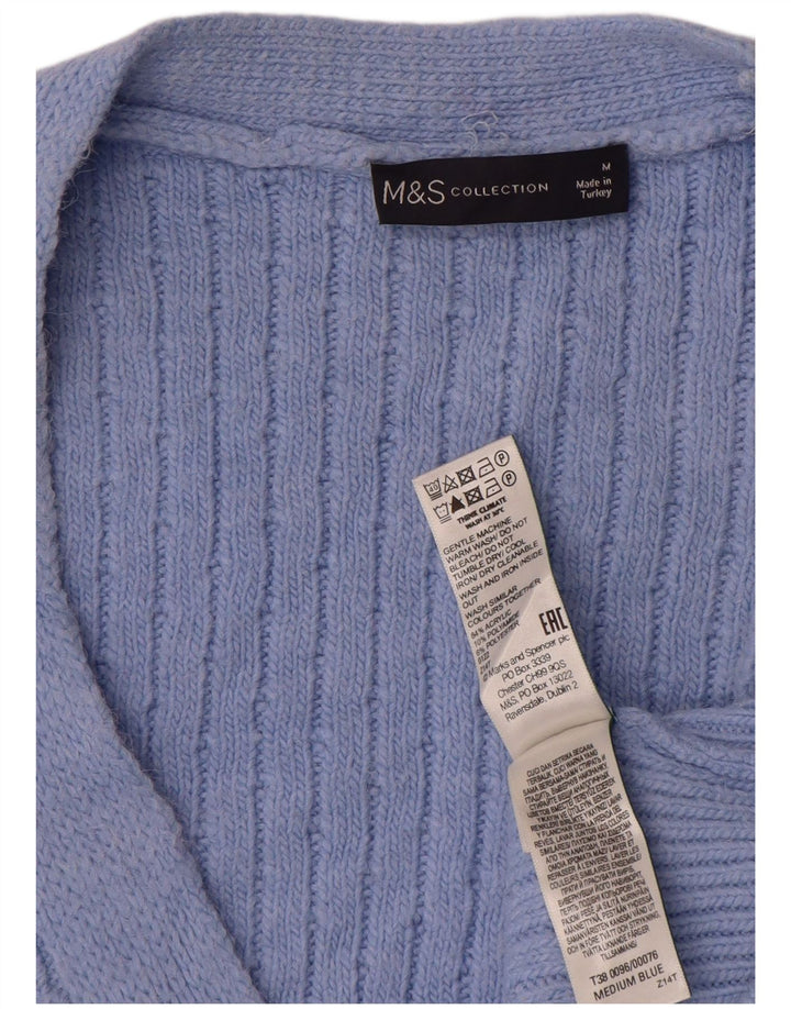 Maglione cardigan oversize corto da donna Marks & Spencer UK 14 Blu medio
