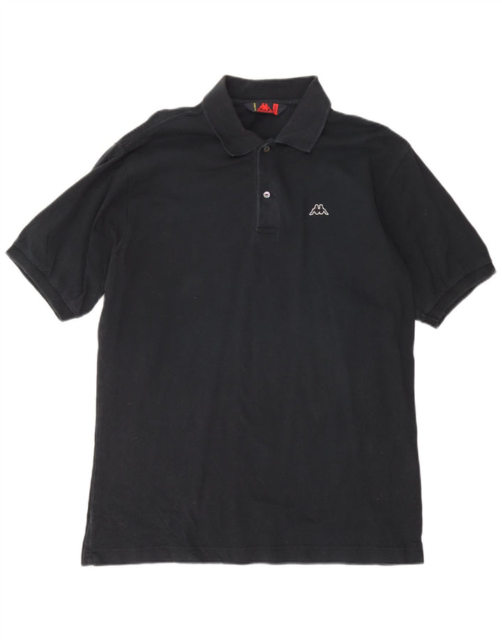 Polo KAPPA da uomo XL in cotone nero