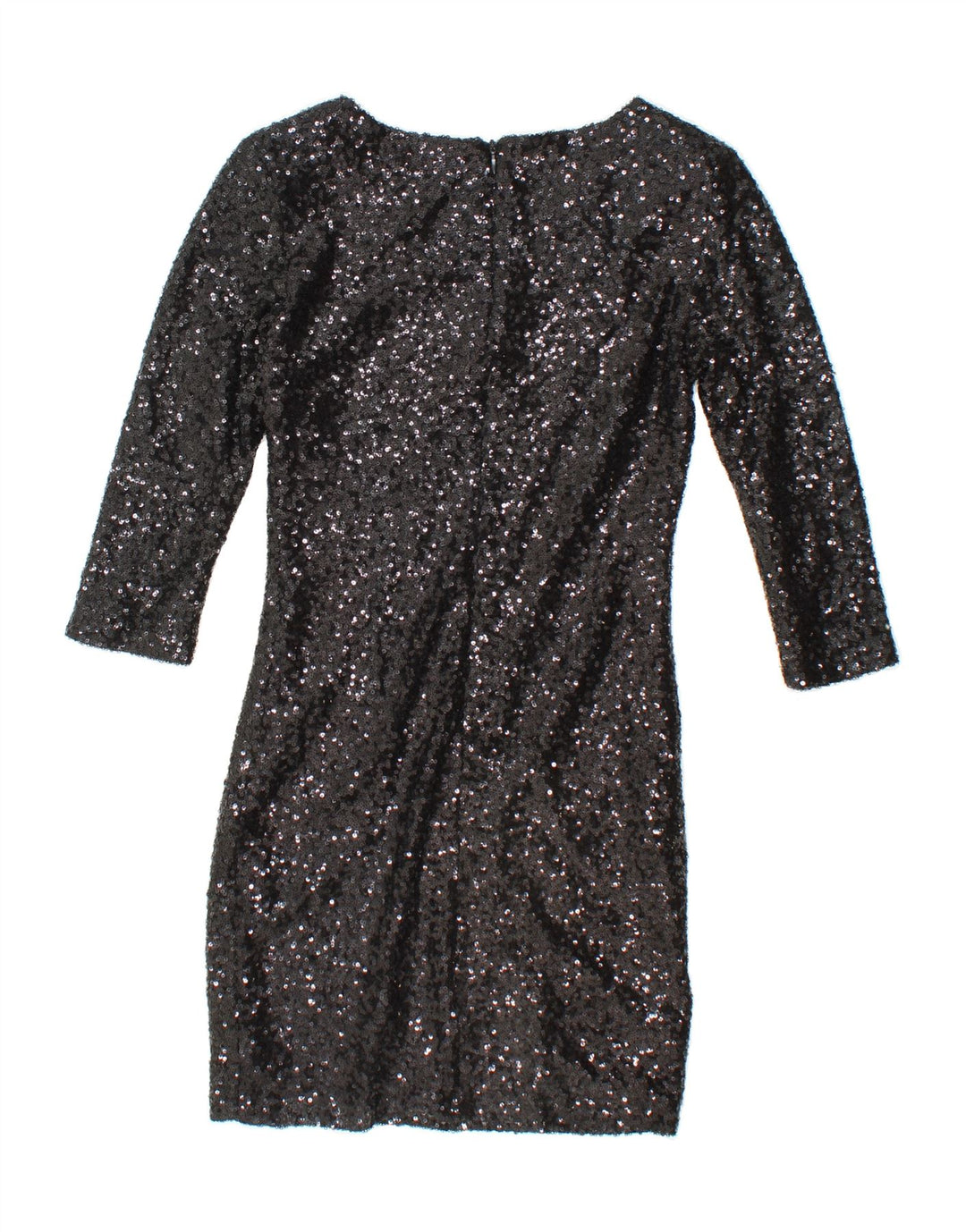 USCO Womens 3/4 Sleeve Sequin Sheath Dress UK 10 Small Black Vintage Usco and Second-Hand Usco from Messina Hembry 