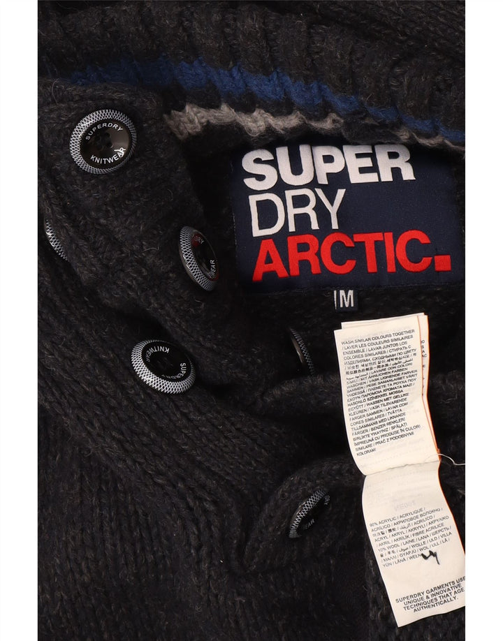 Maglione maglione con cappuccio da uomo Superdry acrilico blu navy medio