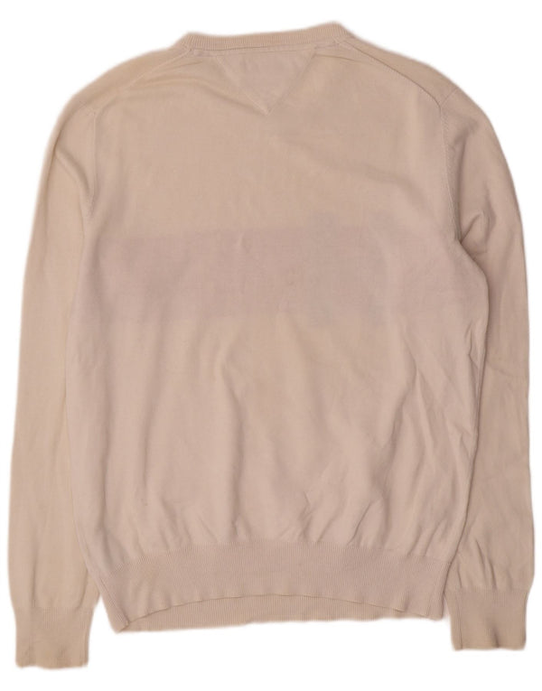 Tommy Hilfiger Uomo Maglione con scollo a barca Maglione color block bianco medio
