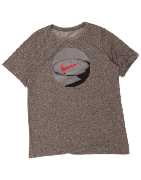 Nike Boys Athletic Cut Graphic T-Shirt Top 13-14 Years XL Grey Flecked