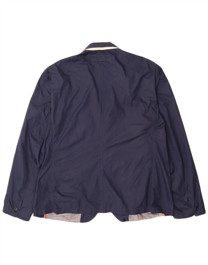 Gant Giacca blazer da uomo a 2 bottoni UK 46 3XL Poliestere blu navy