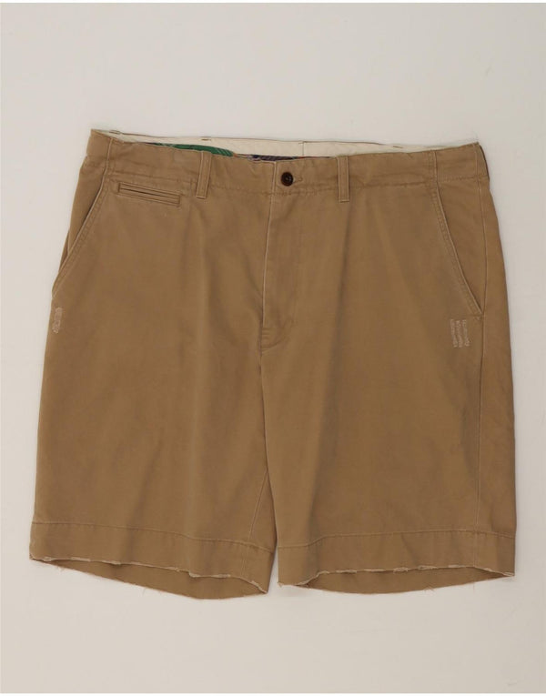 Pantaloncini chino invecchiati da uomo Polo Ralph Lauren W38 XL in cotone beige