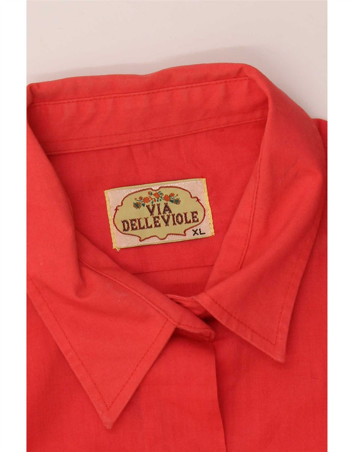 Camicia vintage da donna UK 18 XL Rossa