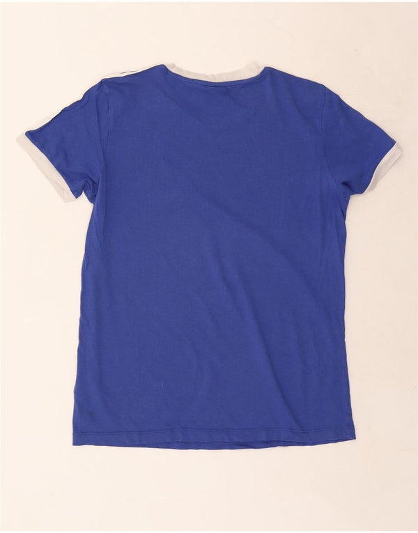 T-shirt grafica oversize da donna Adidas UK 10 piccola in cotone blu