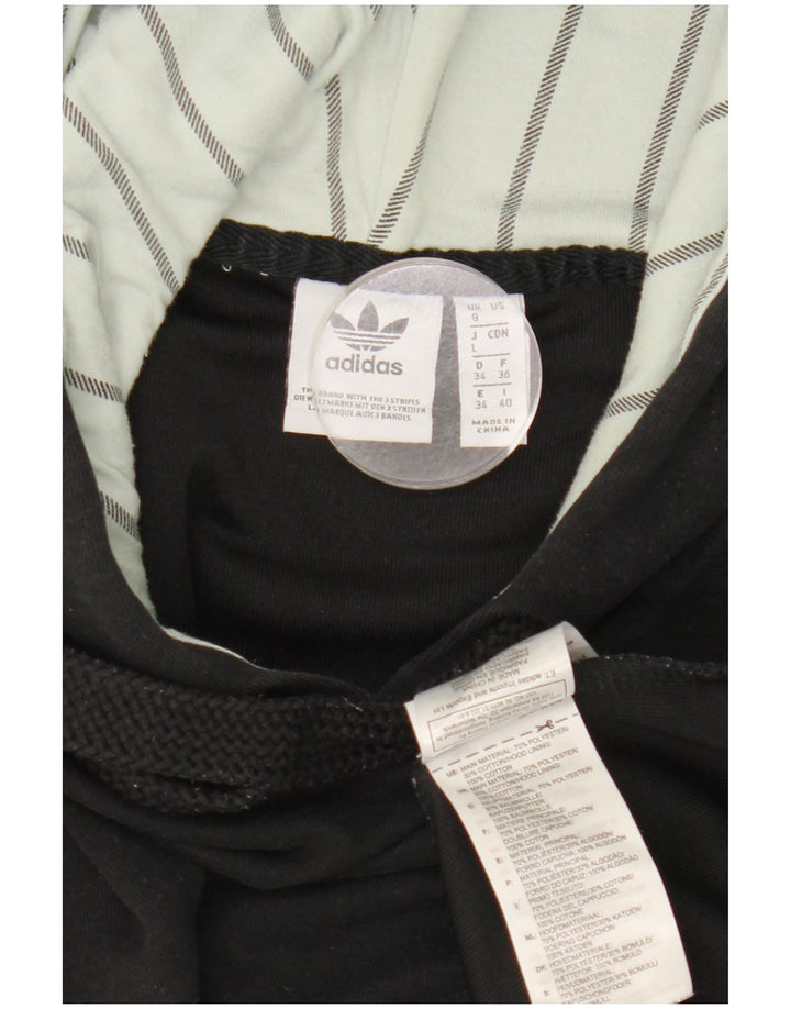 Maglione con cappuccio oversize corto da donna Adidas UK 8 piccolo poliestere nero