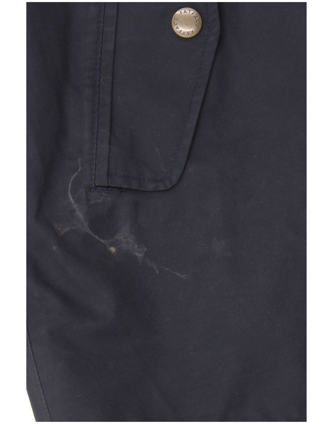 Giacca antipioggia con cappuccio da donna Fat Face UK 12 Cotone medio blu navy