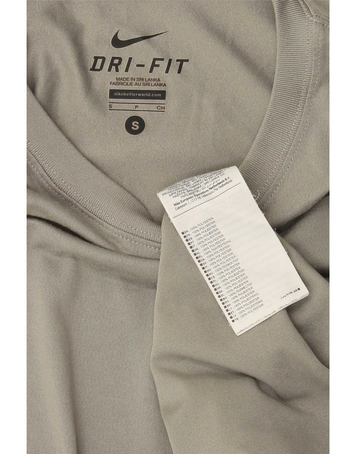 T-shirt Nike Dri Fit da uomo, piccola, in poliestere grigio