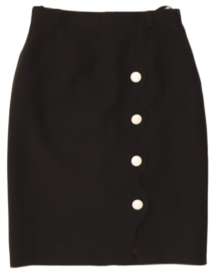 TREVIRA Womens Pencil Skirt EU 38 Medium W28 Black Polyester Classic