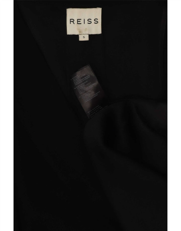 Cappotto doppiopetto oversize da donna Reiss UK 10 piccolo in viscosa nera