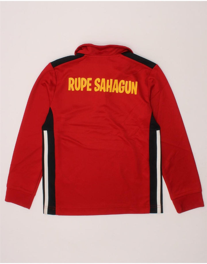 ADIDAS Boys Climalite Pullover Tracksuit Top 7-8 Years Red Colourblock Vintage Adidas and Second-Hand Adidas from Messina Hembry 